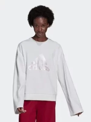Image of adidas X Zoe Saldana Sweatshirt, White, Size L, Women