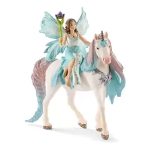 Image of SCHLEICH Bayala Fairy Eyela with Princess Unicorn Toy Figure (70569)
