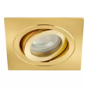 Image of Spa Cali Square Tiltable Downlight Satin Brass