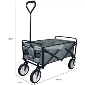 Image of Foldable Garden Cart - Grey Grey - Monstershop