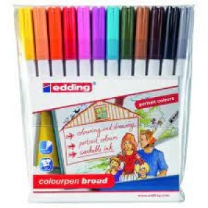 Image of Edding Colourpen Broad Pack of 12 1420999