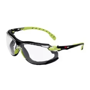 Image of 3M S1201Sgafkt-Eu Safety Glass, Clear, Anti Fog, Blk/grn