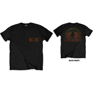 Image of AC/DC - Hard As Rock V2 Unisex Large T-Shirt - Black