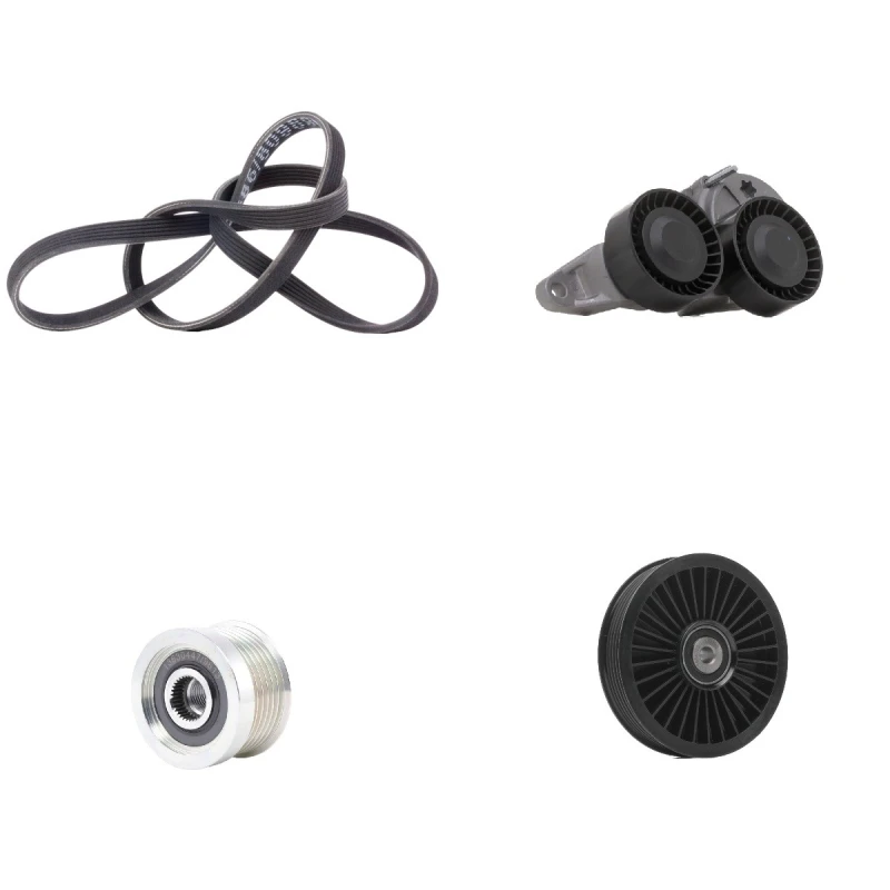 Image of RIDEX 542R0228 V-ribbed belt set Check alternator freewheel clutch & replace if necessary, Pulleys: with freewheel belt pulley V-Ribbed Belt Set (542