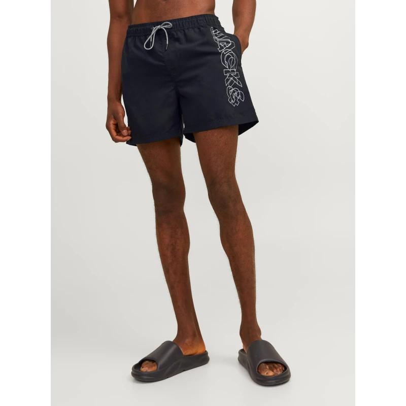 Image of Jack and Jones Fiji Double Logo Swim Shorts Swim Shorts S Black 35582903350