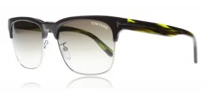 image of Tom Ford Louis Sunglasses Brown / Green 48K 55mm