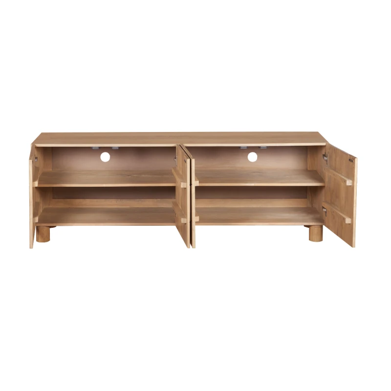 Image of Indian Hub Austin Solid Wood Large Low Board TV Cabinet