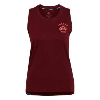 Image of adidas Terrex Graphic Tank Top Womens - Red
