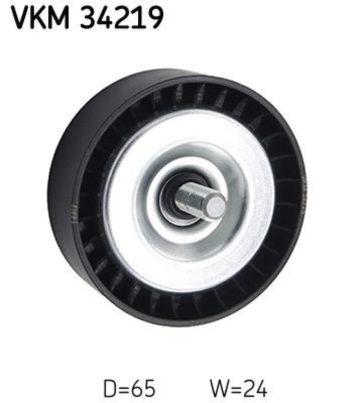 Image of SKF VKM 34219 Idler Pulley Deflection/Guide Pulley,v-ribbed belt (312)