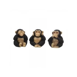 Image of Three Wise Chimps Monkey Statues