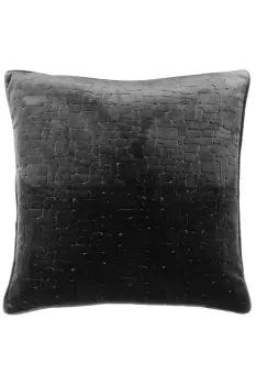 Image of Bloomsbury Soft Cut Velvet Piped Cushion