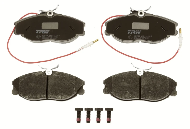 Image of TRW GDB1259 Brake pad set incl. wear warning contact, with brake caliper screws Brake Pad Set,disc brake (402)