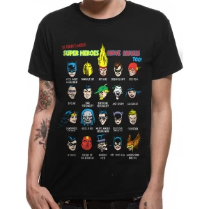 image of Justice League - Superhero Issues Mens Small T-Shirt - Black