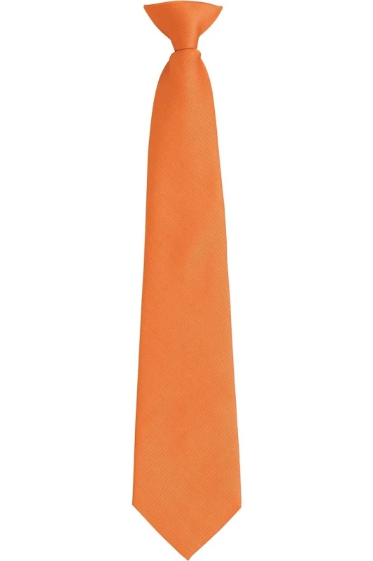 Image of Premier Premier Colours Fashion Plain Clip-On Tie in Orange Orange One Size Unisex 5063470683468