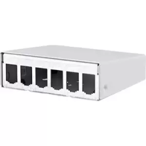 image of Metz Connect 130861-0602-E 6 ports Network patch panel Unequipped 1 U White