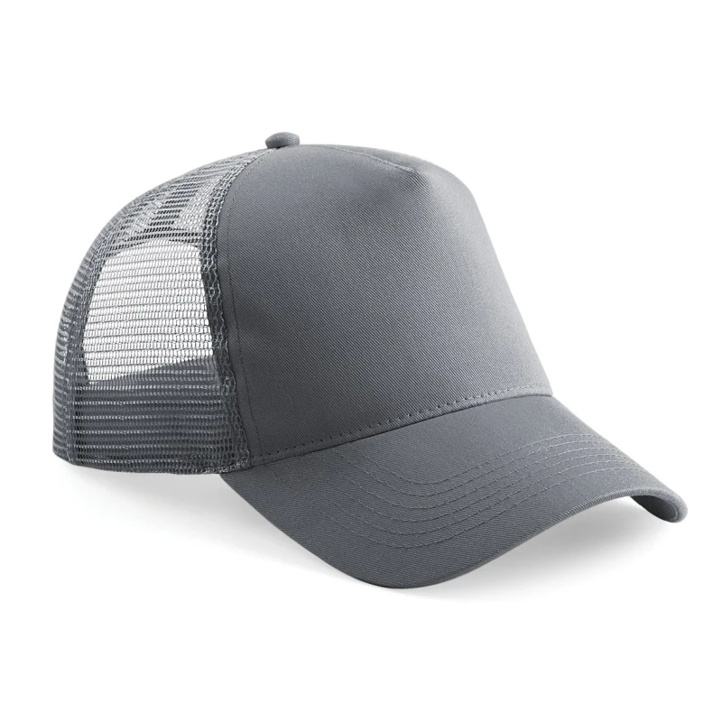 Image of Beechfield Beechfield Men Half Mesh Trucker Cap Headwear Pack of 2 in Grey Grey One Size Male 5059269086459