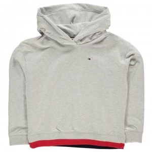 image of Tommy Hilfiger Junior Girls Icon OTH Hoodie - Grey Heather