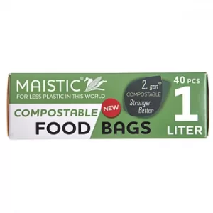 Image of Maisitc 2.Gen Compostable Food Bag 1Ltr (40)