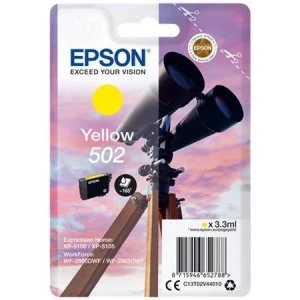 Image of Epson Binoculars 502 Yellow Ink Cartridge