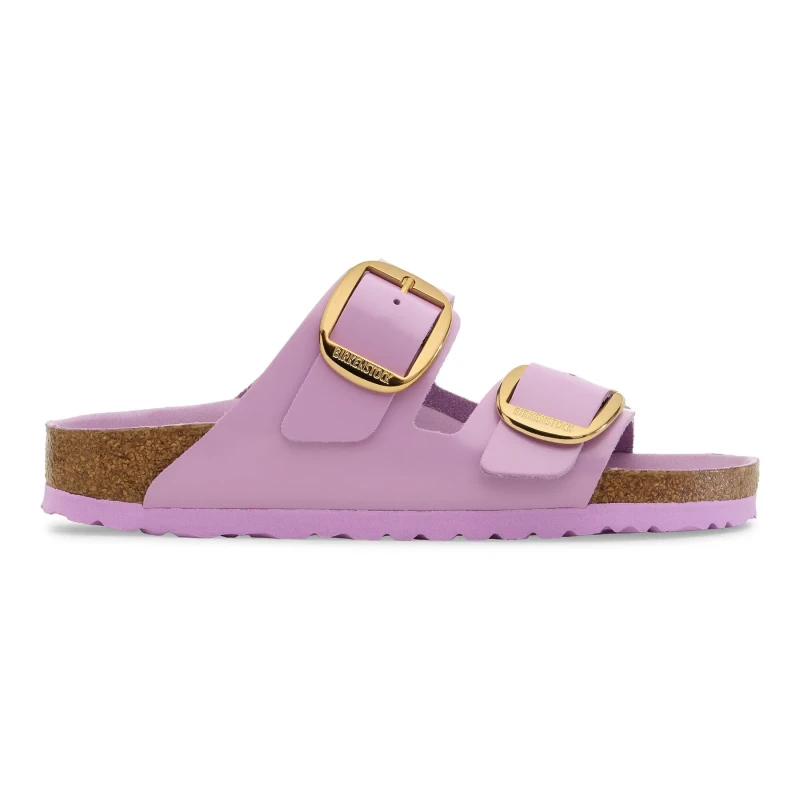 Image of Birkenstock Natural patent leather sandals For Her Birkenstock Arizona Violet Female 36 Etroit