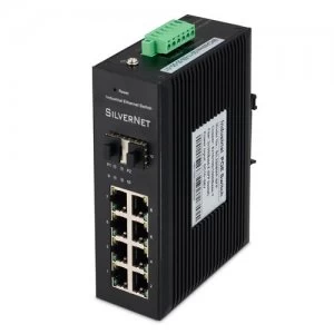 image of SilverNet 3208MP-SFP Managed L2 Gigabit Ethernet (10/100/1000) Black Power over Ethernet (PoE)