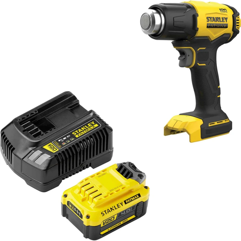 Image of Stanley Fatmax V20 SFMCE530 18v Cordless Hot Air Heat Gun SFMCE530M1 Batteries: 1 x 4ah Li-ion