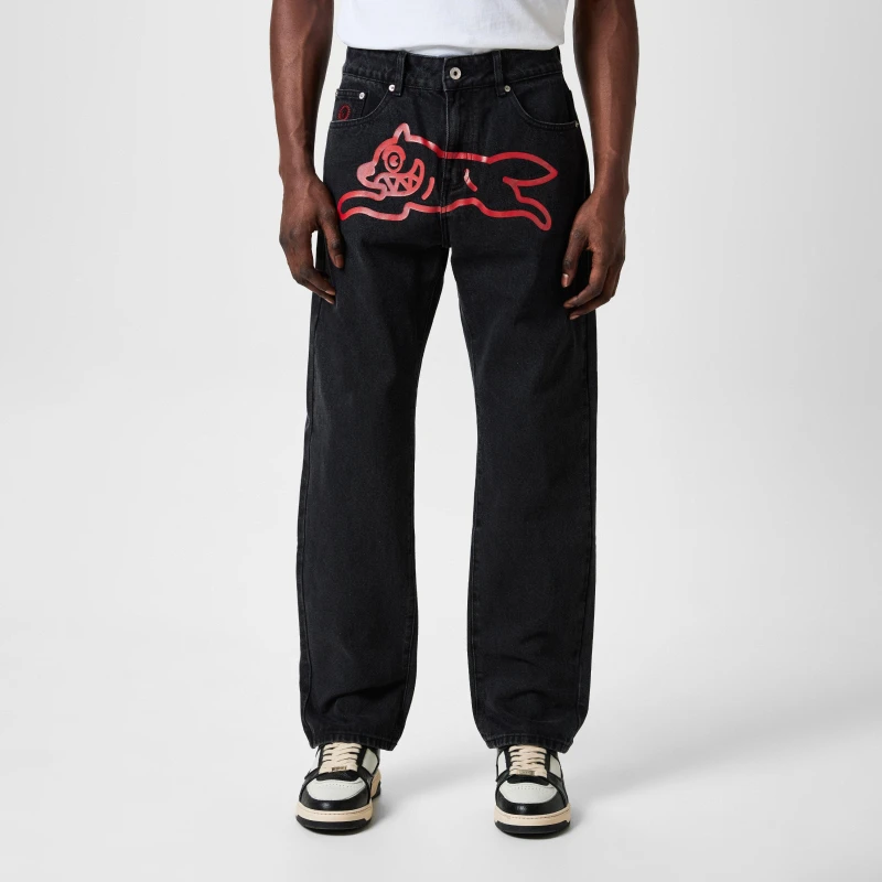 Image of ICECREAM Running Dog Denim Jeans Black male 34W R