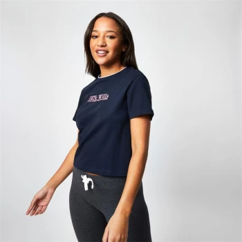 image of Jack Wills Milsom Boxy T-Shirt - Navy