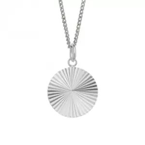 Image of Diamond Cut Silver Round Pendant P5246