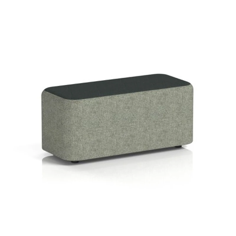 Image of Harlestone Small Rectangular Office Breakout Stool in Rivet Fabric - Vitreous Body Charcoal Top