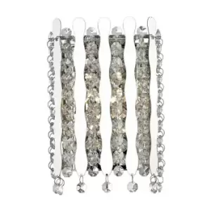 Image of Impex Belize 1 Light Wall Lamp Chrome Crystal