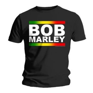 image of Bob Marley - Rasta Band Block Unisex XX-Large T-Shirt - Black