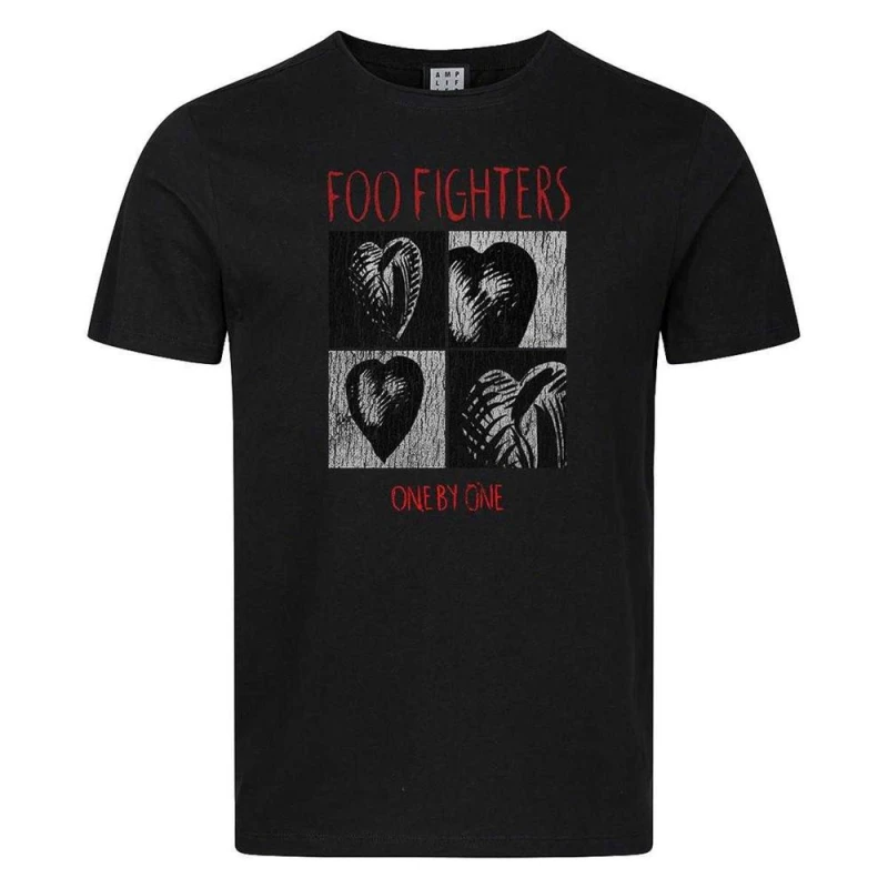 Image of Amplified Mens One By One Foo Fighters T-Shirt in Black Size: Large Black Male L