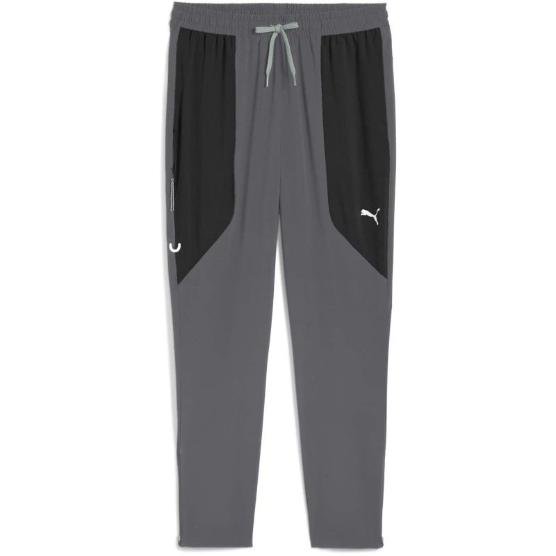 Image of Puma Mens Flex Closed Hem Woven Joggers Dark Grey male S