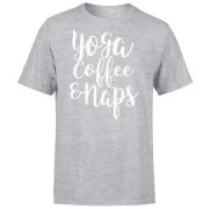 Image of Yoga Coffee and Naps T-Shirt - Grey - 5XL