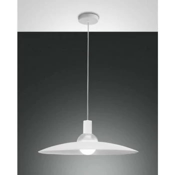 Image of Fabas Luce Lighting - Fabas Luce Camilla Dome Pendant Ceiling Lights White Glass, E27