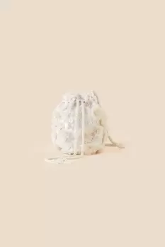 Image of Bridal Flower Embellished Bag