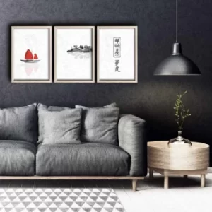 Image of 3PKCT-013 Multicolor Decorative Framed MDF Painting (3 Pieces)