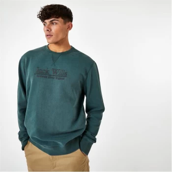 Image of Jack Wills Gotherington Graphic Sweatshirt - Dark Green GD