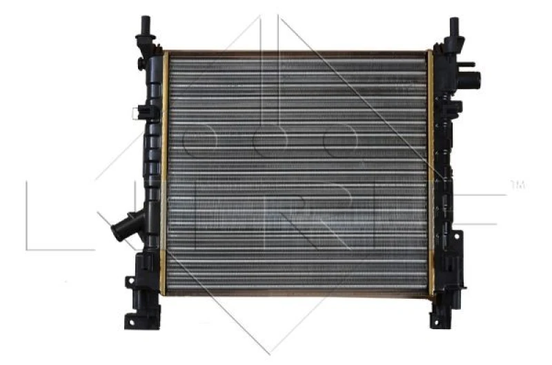 Image of NRF 53651 Engine radiator Mechanically jointed cooling fins, Aluminium, with mounting parts Aluminium Radiator,engine cooling (470)