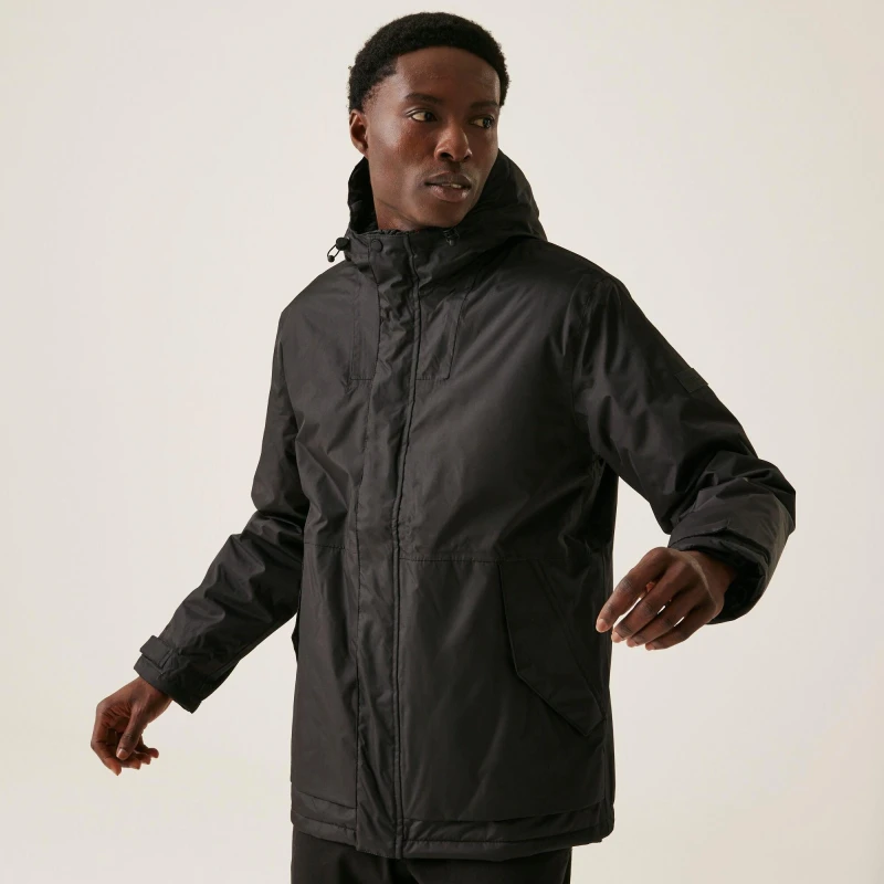 Image of Regatta Mens Sterlings IV Waterproof Winter Jacket L - Chest 41-42' (104-106.5cm) Black RMP351-800-L