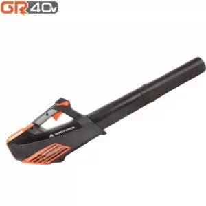 image of Yard Force - 40V Cordless Leaf Blower 230km/h Air Speed - Part of GR 40 Range -Body Only - LB G18W - black