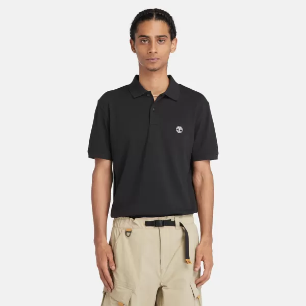 Image of Timberland Dunstan River Slim-fit T-Shirt For Men In Black Black, Size L