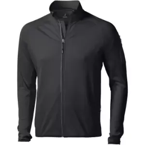 Elevate Mens Mani Power Fleece Full Zip Jacket (XS) (Solid Black)