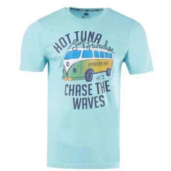 image of Hot Tuna Crew T Shirt Mens - Aqua Camper