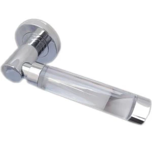 Image of Jedo Milo Door Handle on Round Rose