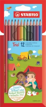 image of Stabilo Trio Thin Colouring Pencils PK12