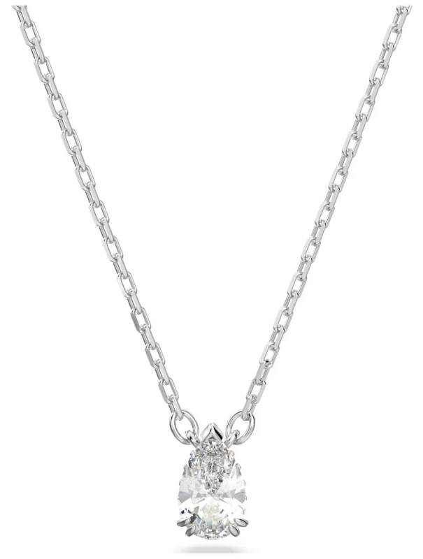 Image of Swarovski 5636708 Stilla pendant, Pear cut, White, Rhodium Jewellery