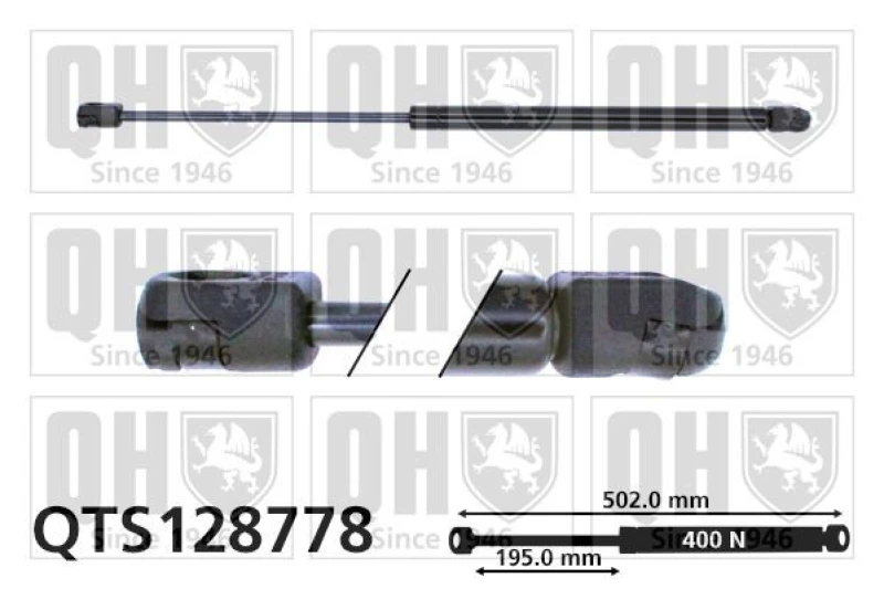 Image of QUINTON HAZELL Tailgate strut QUINTON HAZELL QTS128778