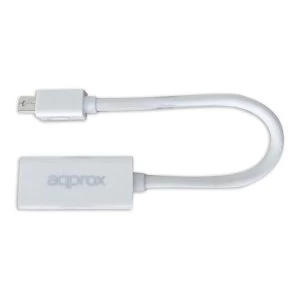 image of Approx APPC12V2 video cable adapter Mini DisplayPort HDMI White